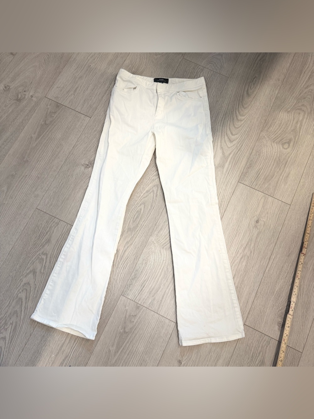 Boss White Slim Casual Flare Pants
